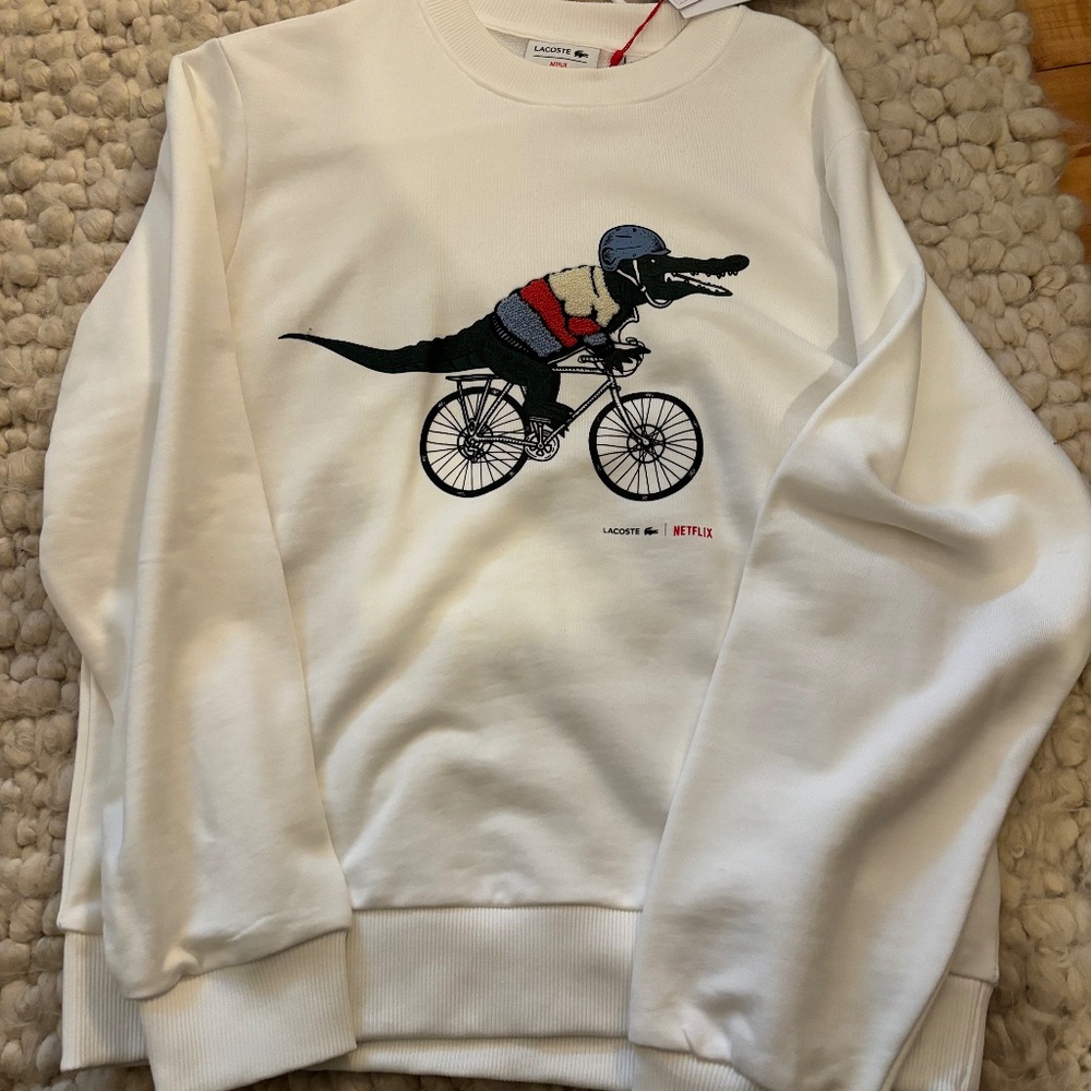 NWT, Lacoste & Netflix Colab Men’s Sweatshirt 100% Cotton, Size 40